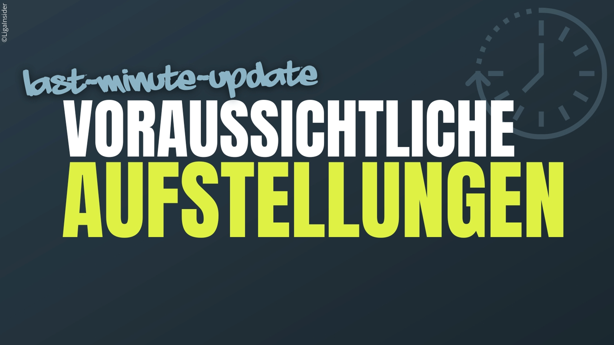 12. Spieltag: Last-minute-Update zu den Aufstellungen